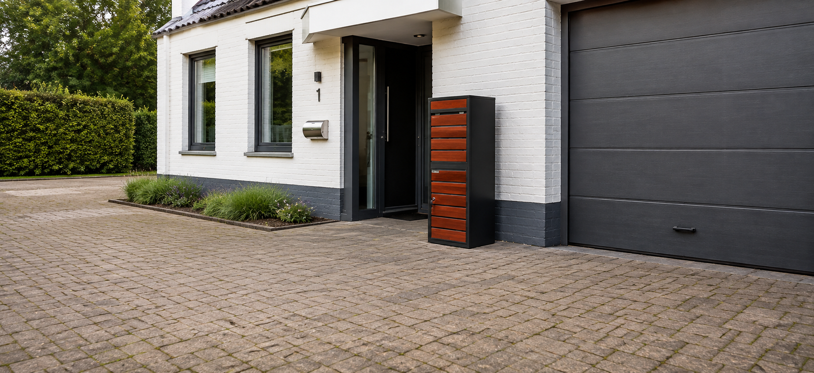 BunnyBox pakketbrievenbus bij de voordeur van een woning
