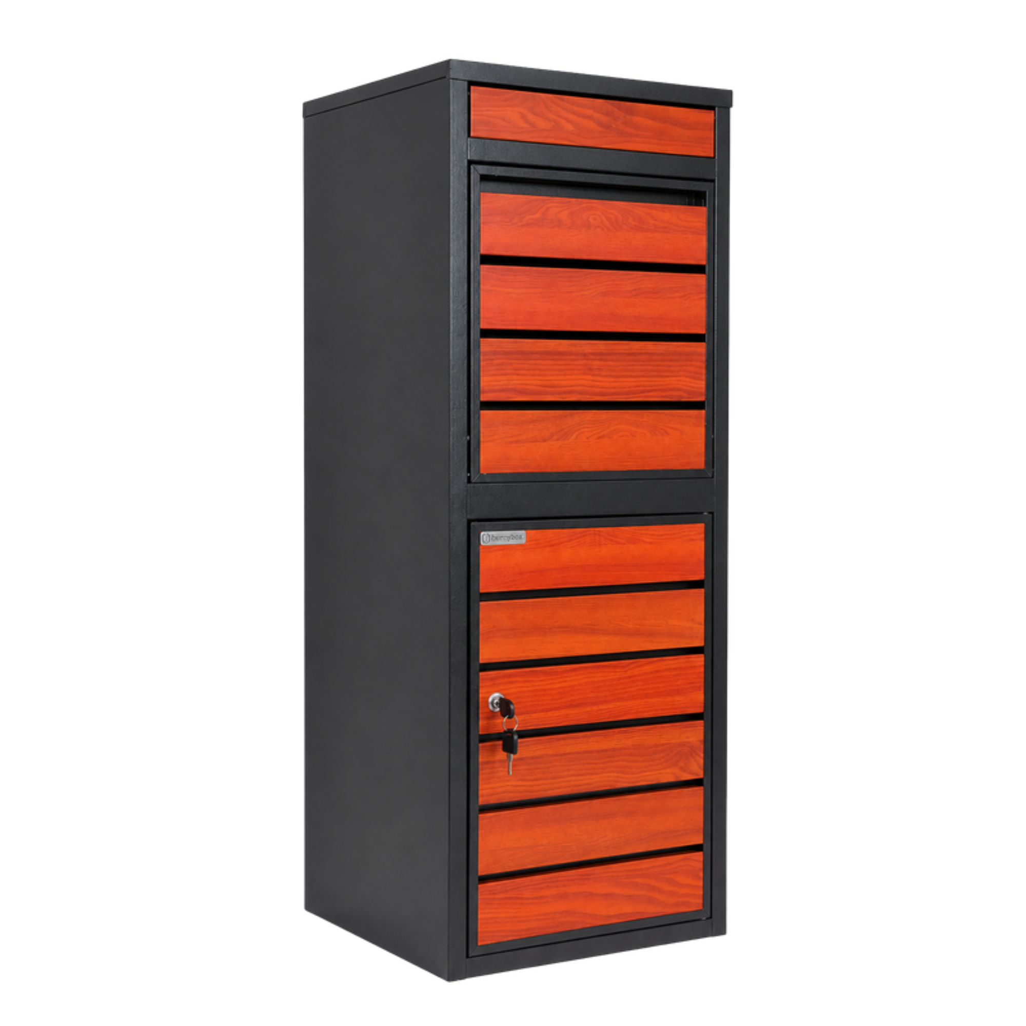 BunnyBox Style zwart met donker teak vanaf de andere kant gezien