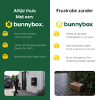 Altijd thuis met een BunnyBox Compact tegenover de frustratie zonder pakketbox