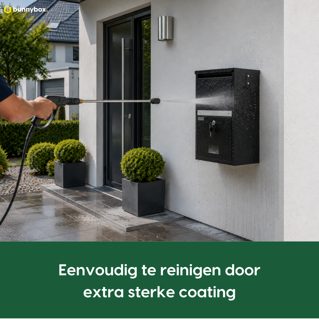 De BunnyBox Compact wordt schoongespoten dankzij de extra sterke coating